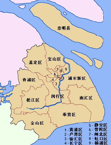 上海市行政区域图